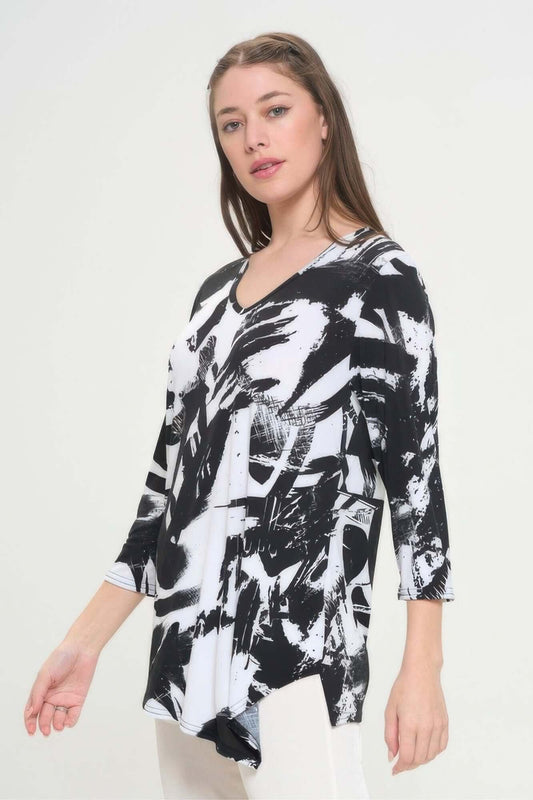 Lunarelle Womens V Neck Top Stretch Office to Weekend - Smile Sparker
