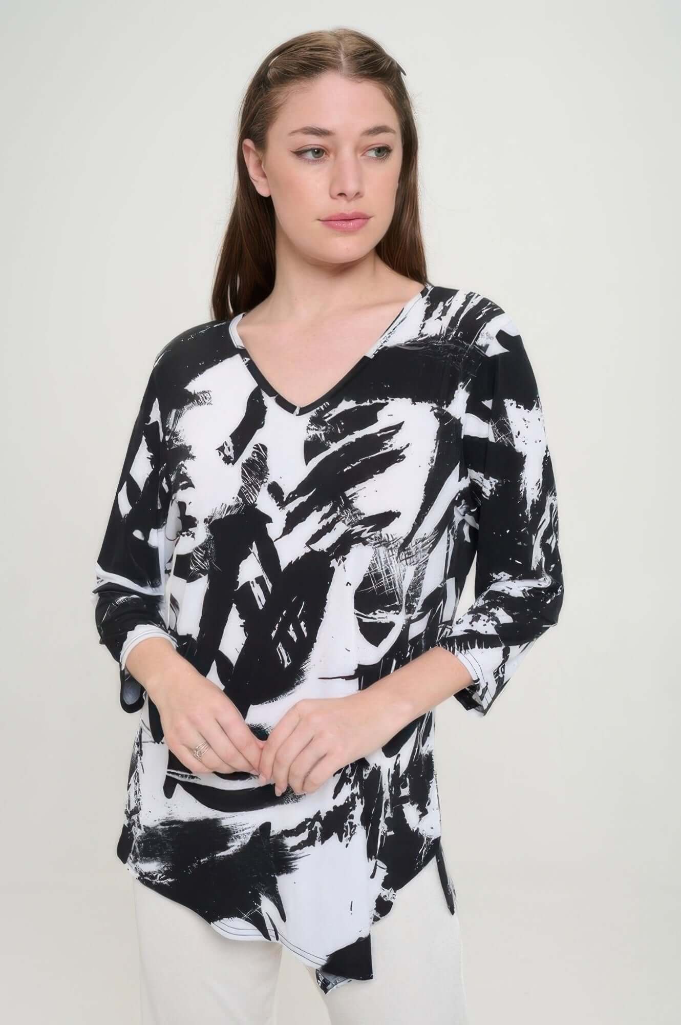 Lunarelle Womens V Neck Top Stretch Office to Weekend - Smile Sparker
