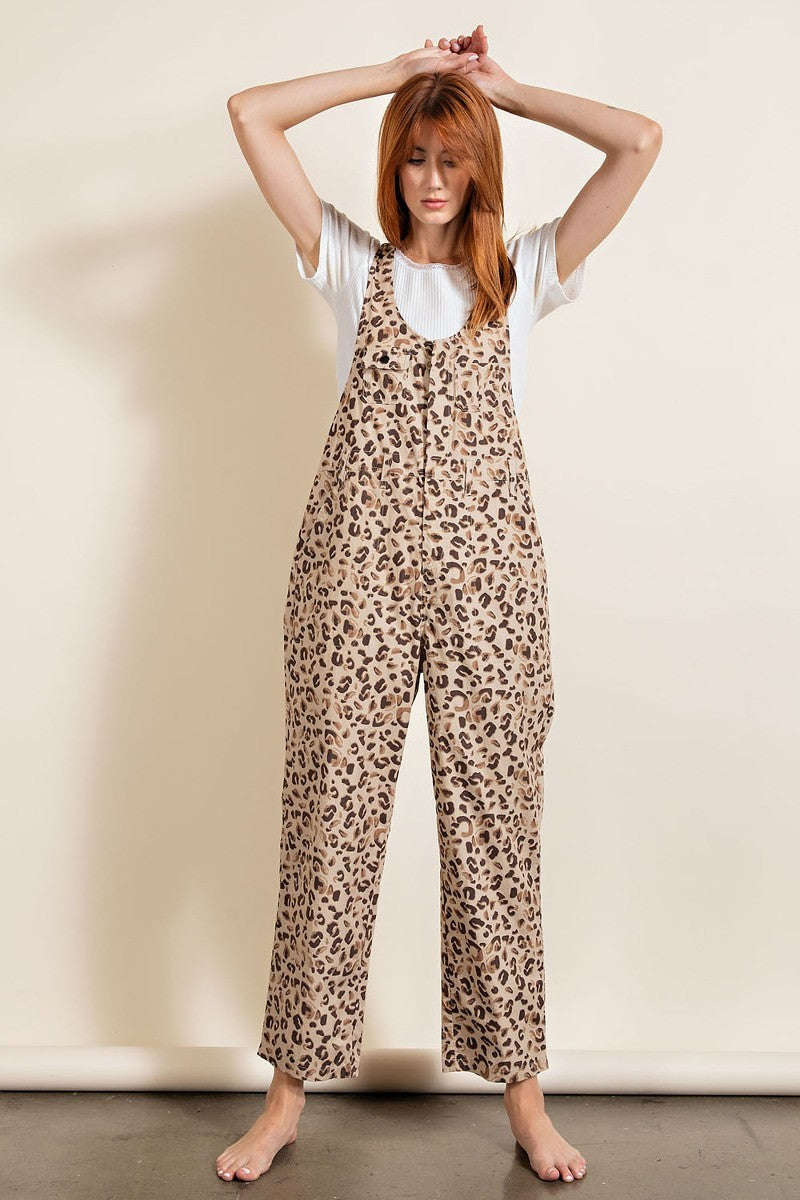 Animal/leopard Printed Jumpsuit Smile Sparker