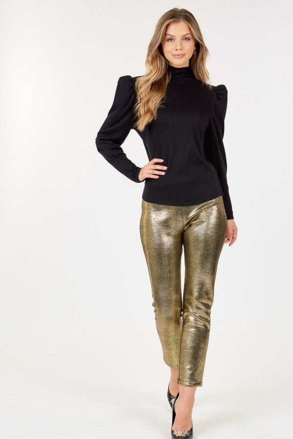 Animal Skin Vinyl Ankle Pants Smile Sparker