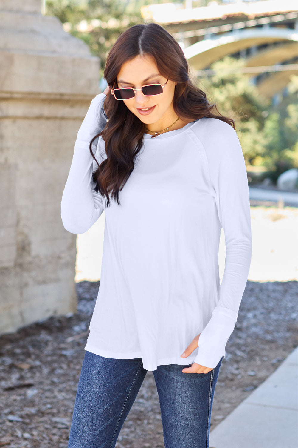 Basic Bae Full Size Round Neck Long Sleeve T-Shirt - TOPS - Mixed