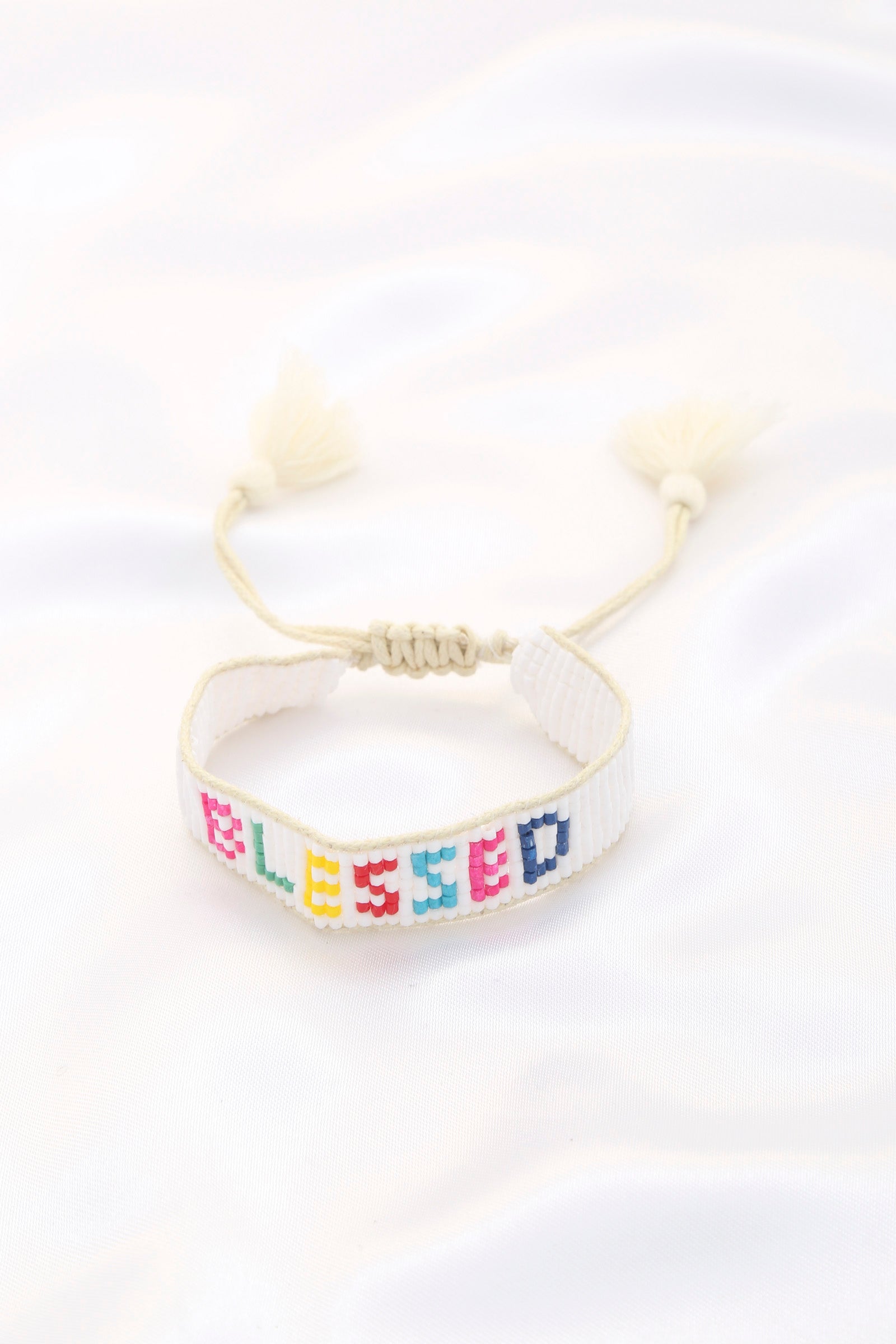 Blessed Bead Pull Tie Bracelet Smile Sparker