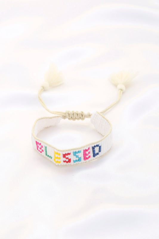 Blessed Bead Pull Tie Bracelet Smile Sparker