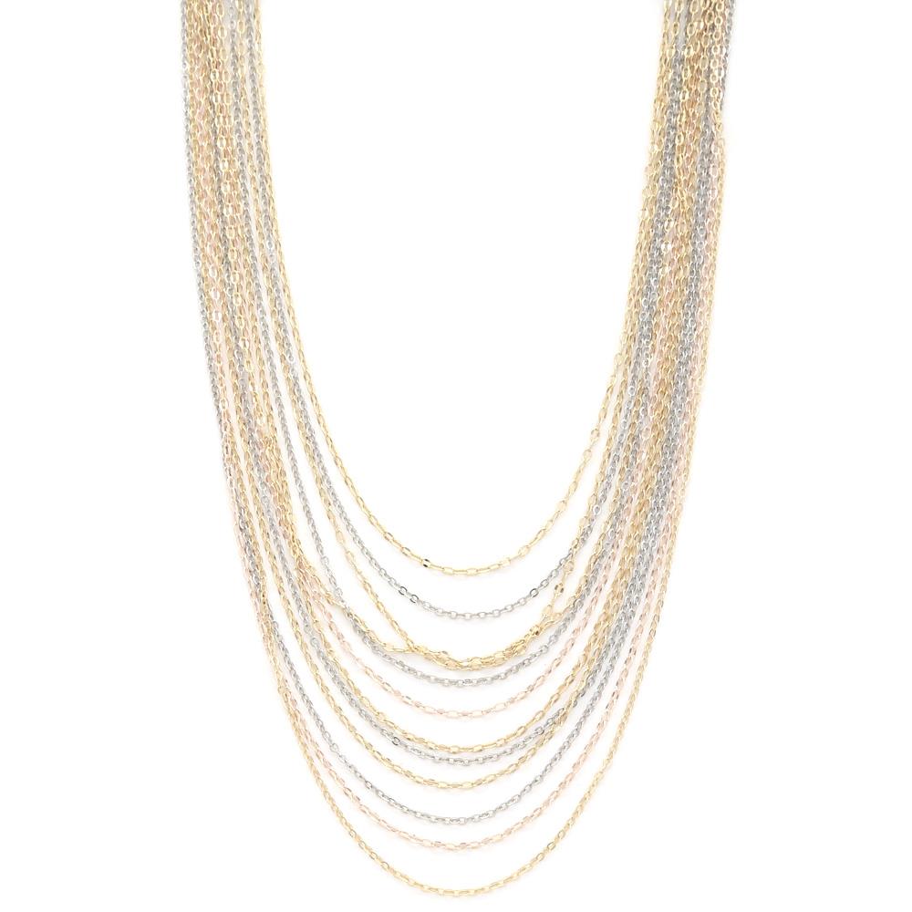 Chain Layered Necklace Smile Sparker
