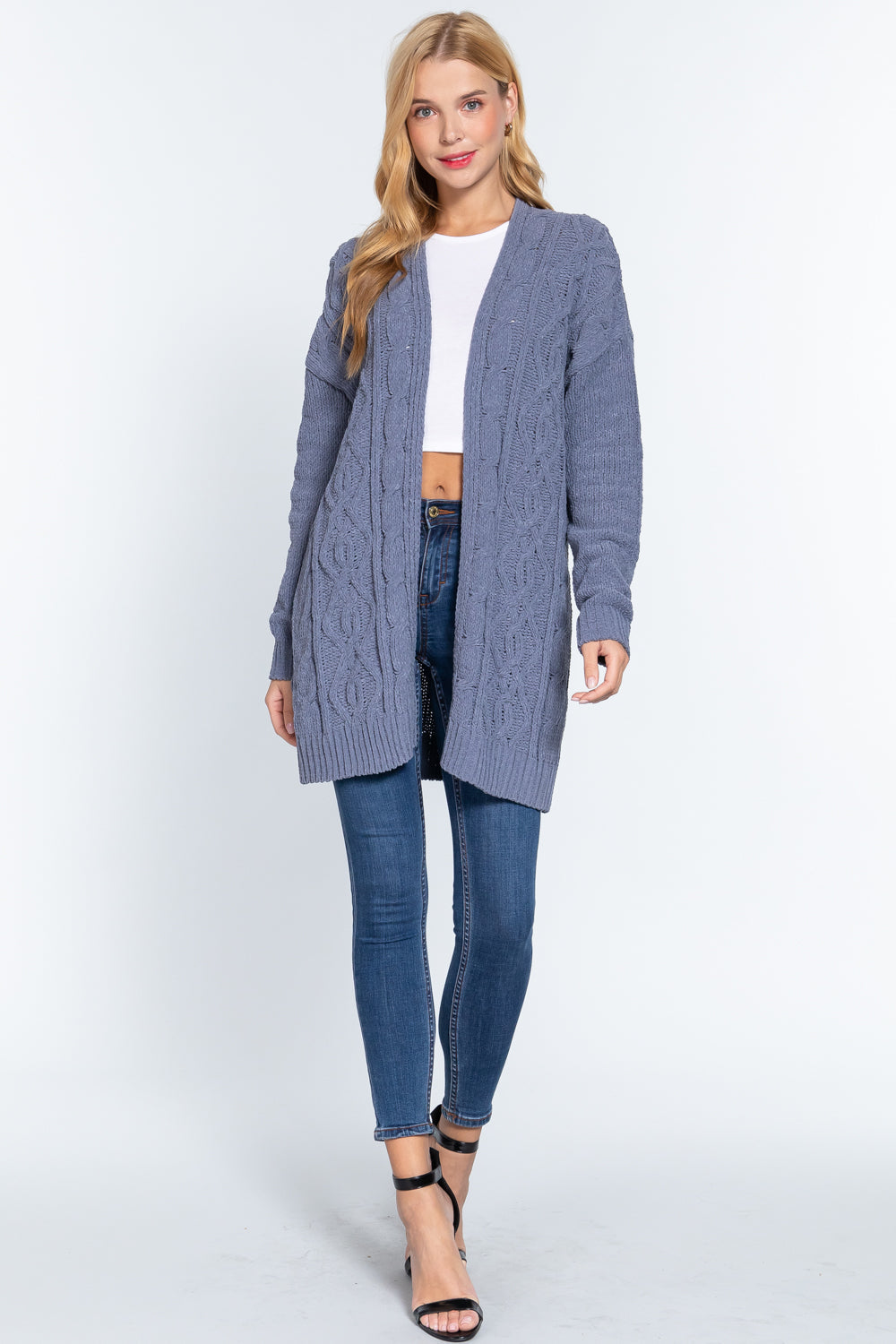 Chenille Sweater Cardigan Smile Sparker