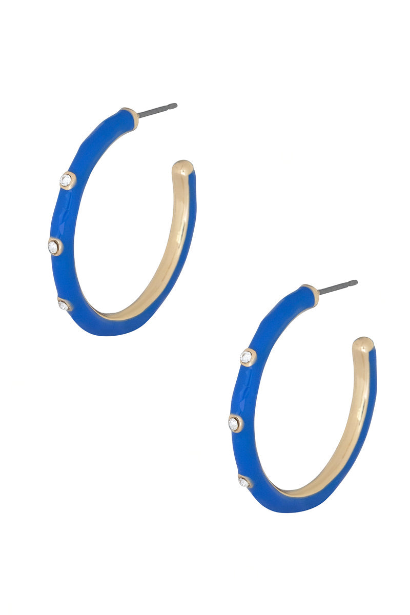 Color Metal Hoop Earring Smile Sparker
