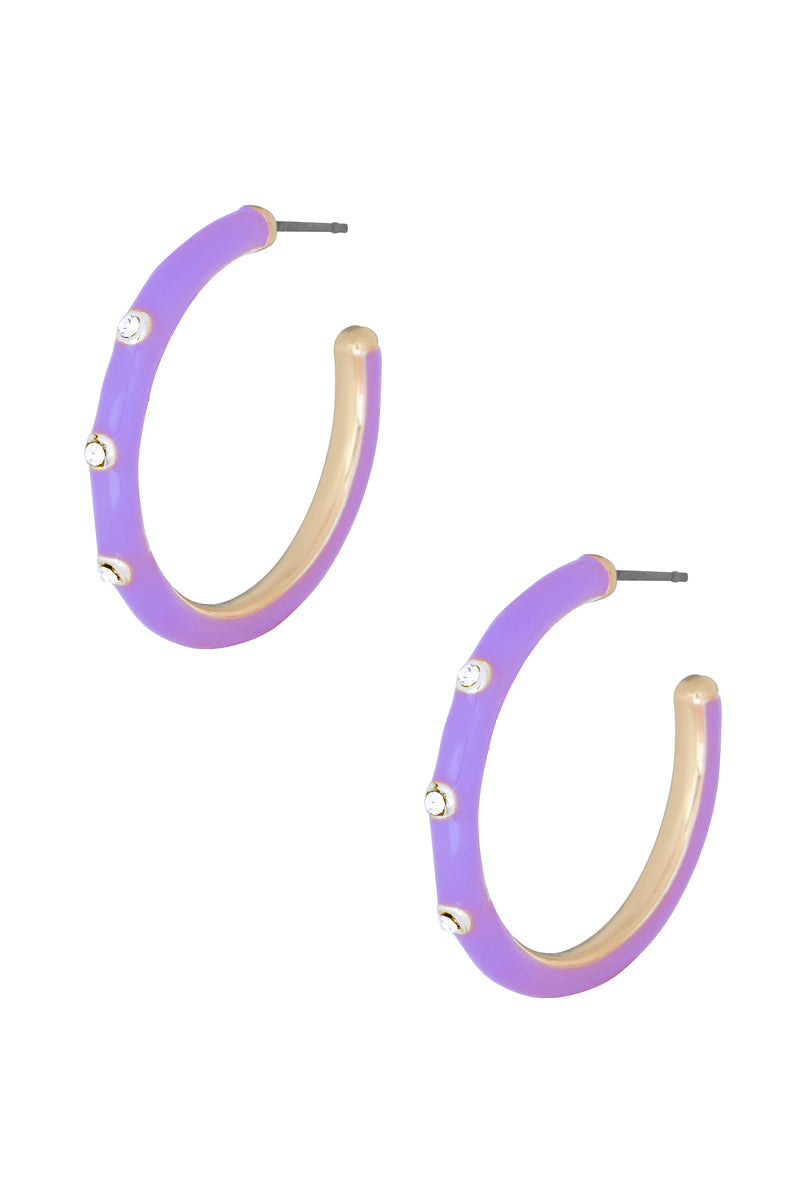 Color Metal Hoop Earring Smile Sparker