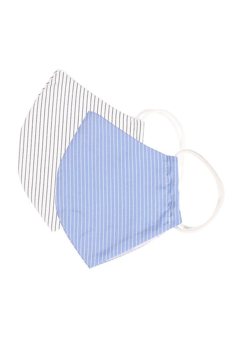 Cotton Stripe 3d Reusable Face Mask Smile Sparker