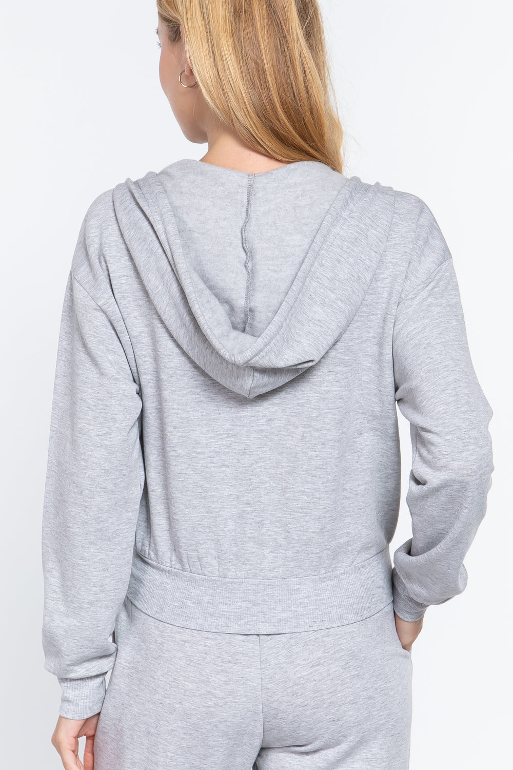 Fleece French Terry Jacket - JACKETS & OUTWEAR - Grey