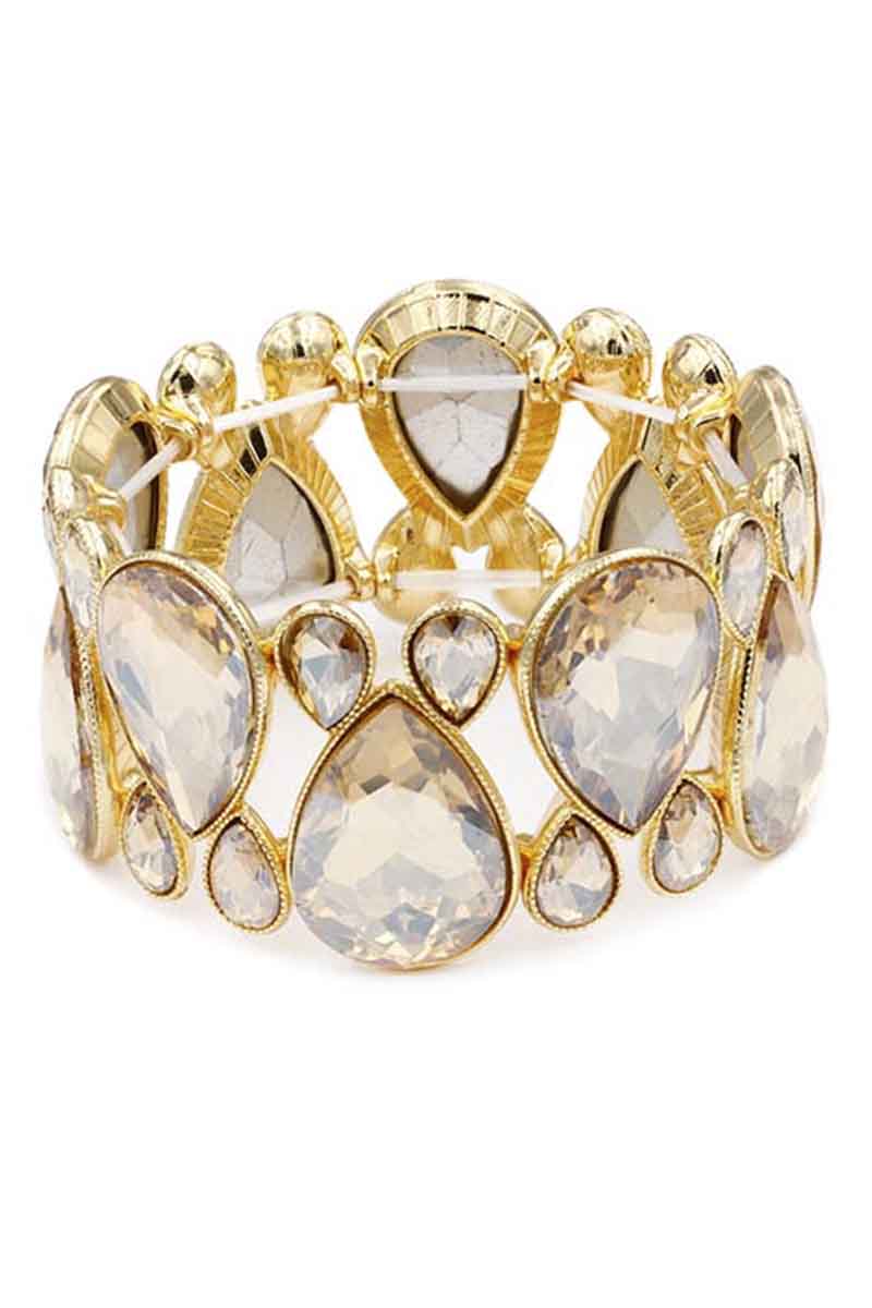 Gem Crystal Stone Stretch Bracelet Smile Sparker