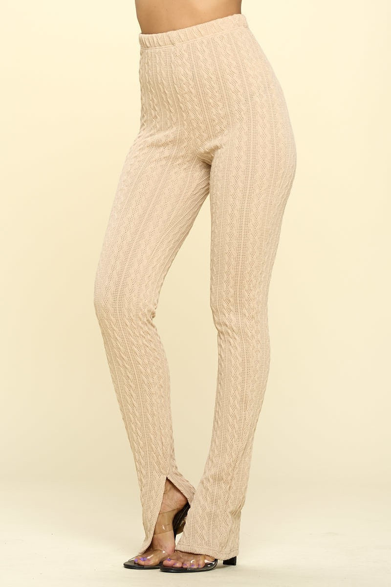 Knit High Rise Leggings Smile Sparker