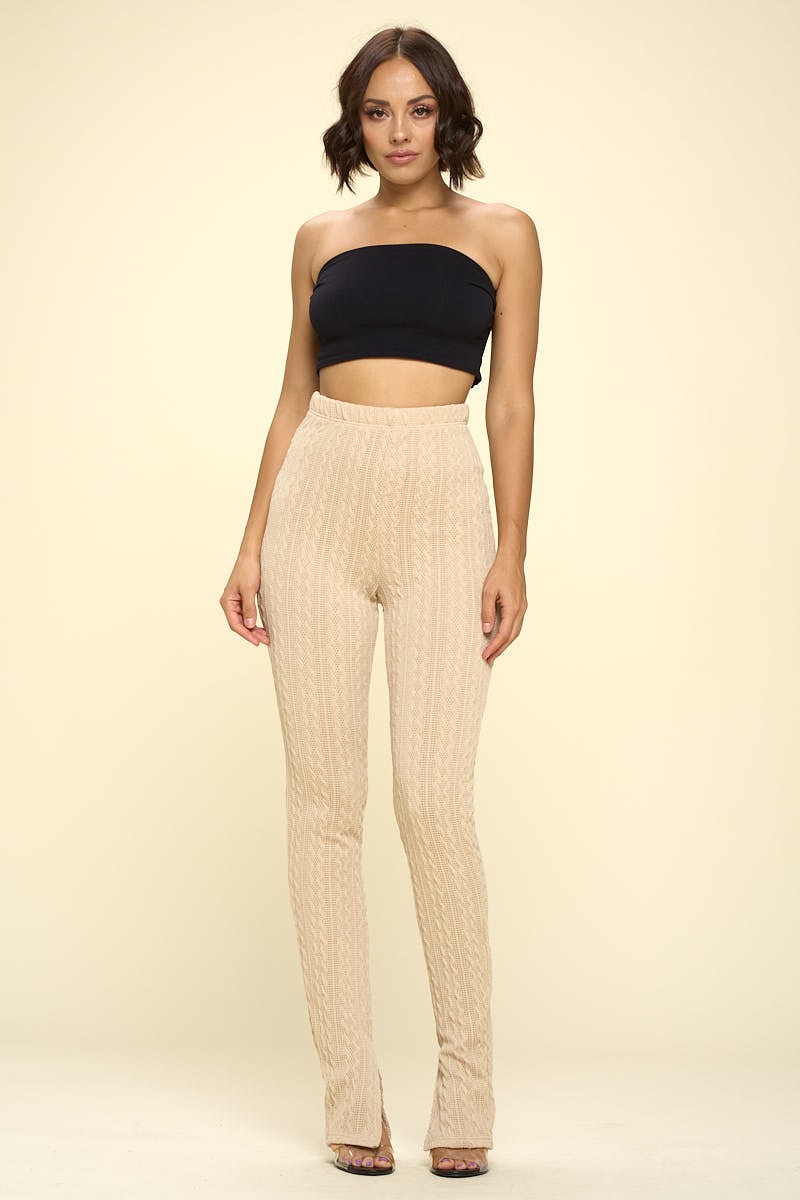 Knit High Rise Leggings Smile Sparker