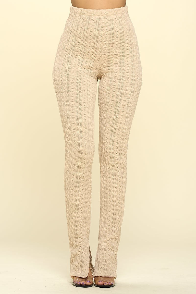 Knit High Rise Leggings Smile Sparker