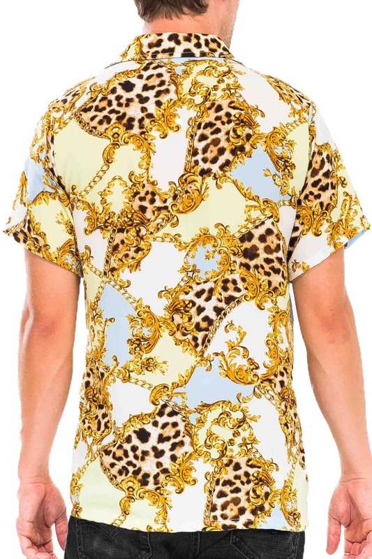 Leoparutton Down Shirtd Cheetah B Smile Sparker