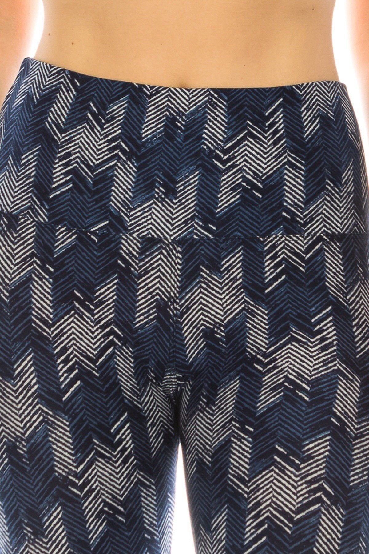 Long Yoga Style Banded Lined Multi Printed Knit Legging With High Waist Smile Sparker
