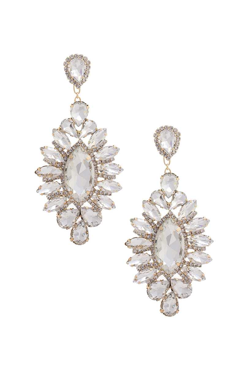 Marquise Rhinestone Dangle Earring Smile Sparker