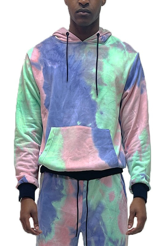 Mens Cotton Tye Dye Hoodie Smile Sparker