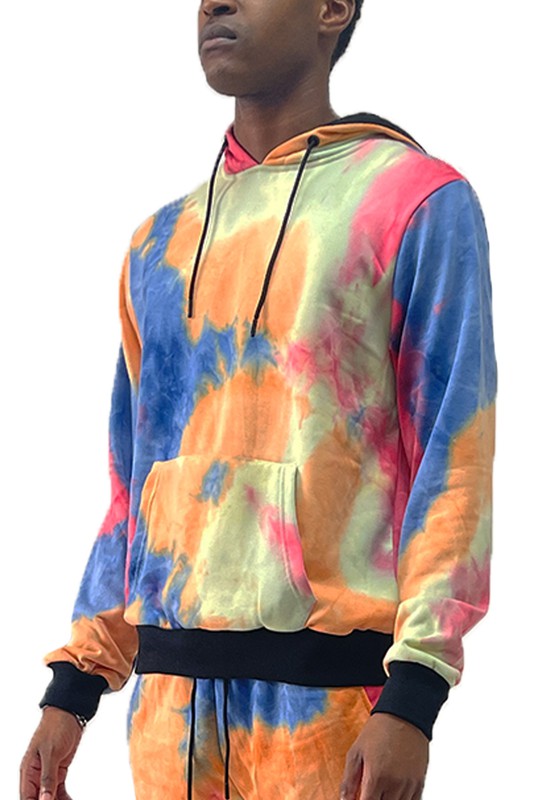Mens Cotton Tye Dye Hoodie Smile Sparker