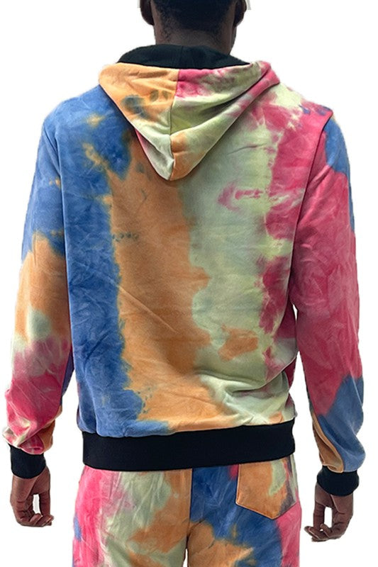 Mens Cotton Tye Dye Hoodie Smile Sparker