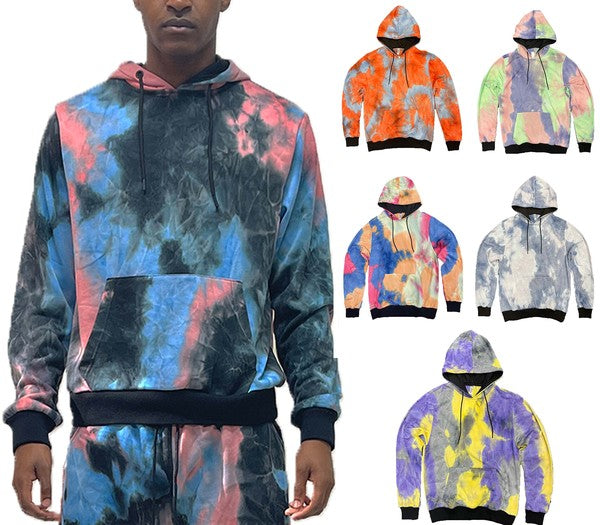Mens Cotton Tye Dye Hoodie Smile Sparker