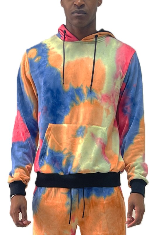 Mens Cotton Tye Dye Hoodie Smile Sparker