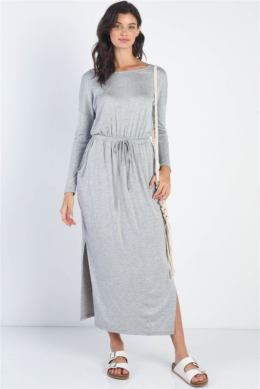 Midi Sleeve Basic Maxi Dress Smile Sparker