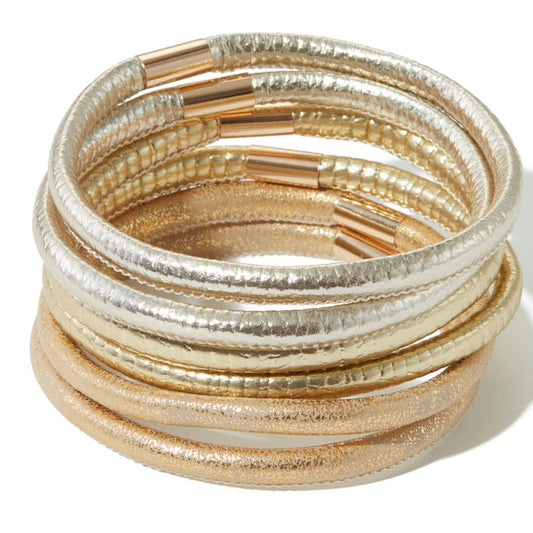 Multi Pu Bracelet Set(6pcs) Smile Sparker