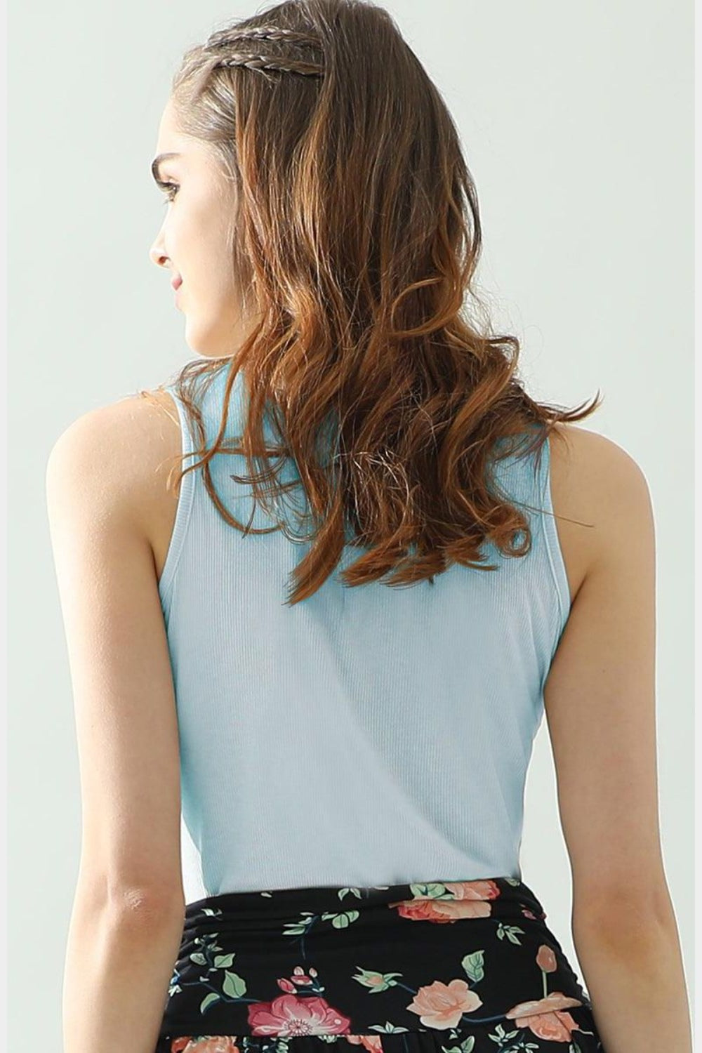 Ninexis Notched Rib Knit Tank - TOPS - Mixed