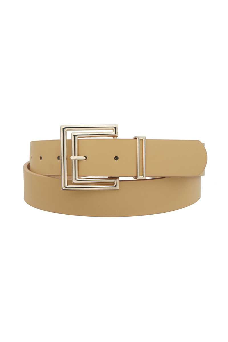 Outline Cutout Square Buckle Belt Smile Sparker