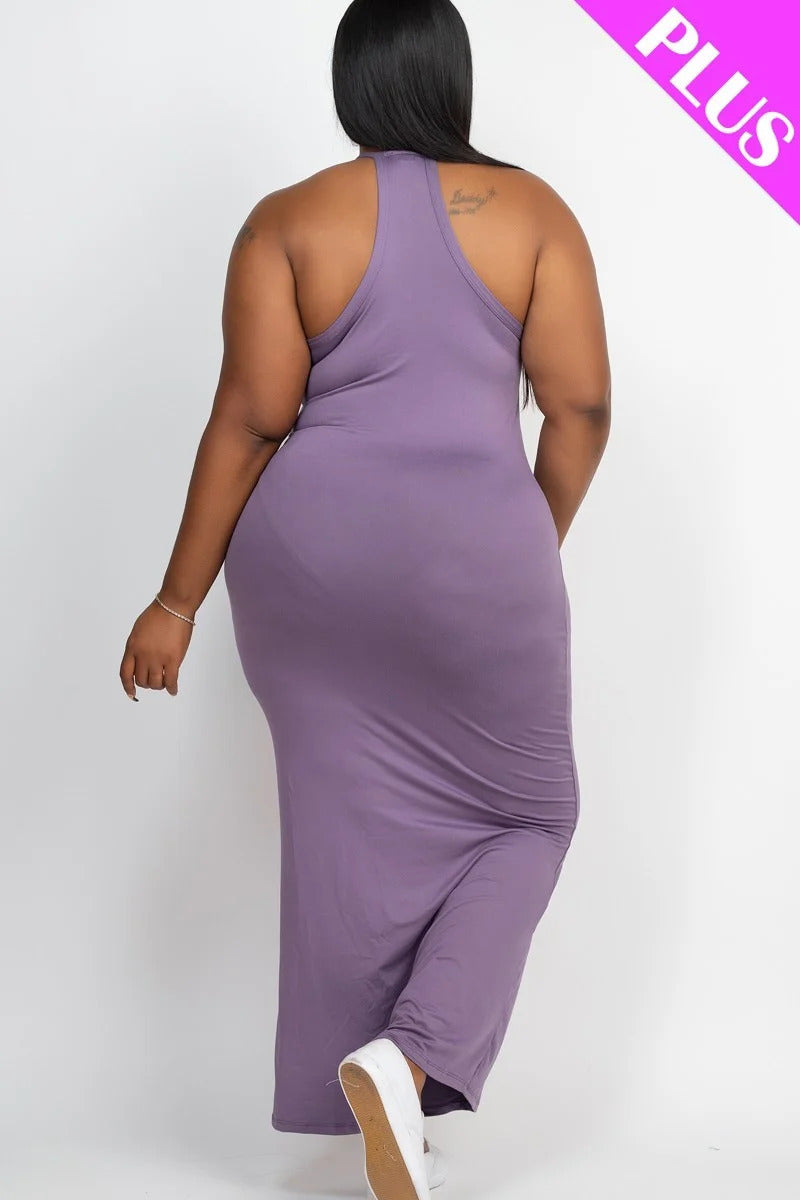 Plus Racer Back Maxi Dress Smile Sparker