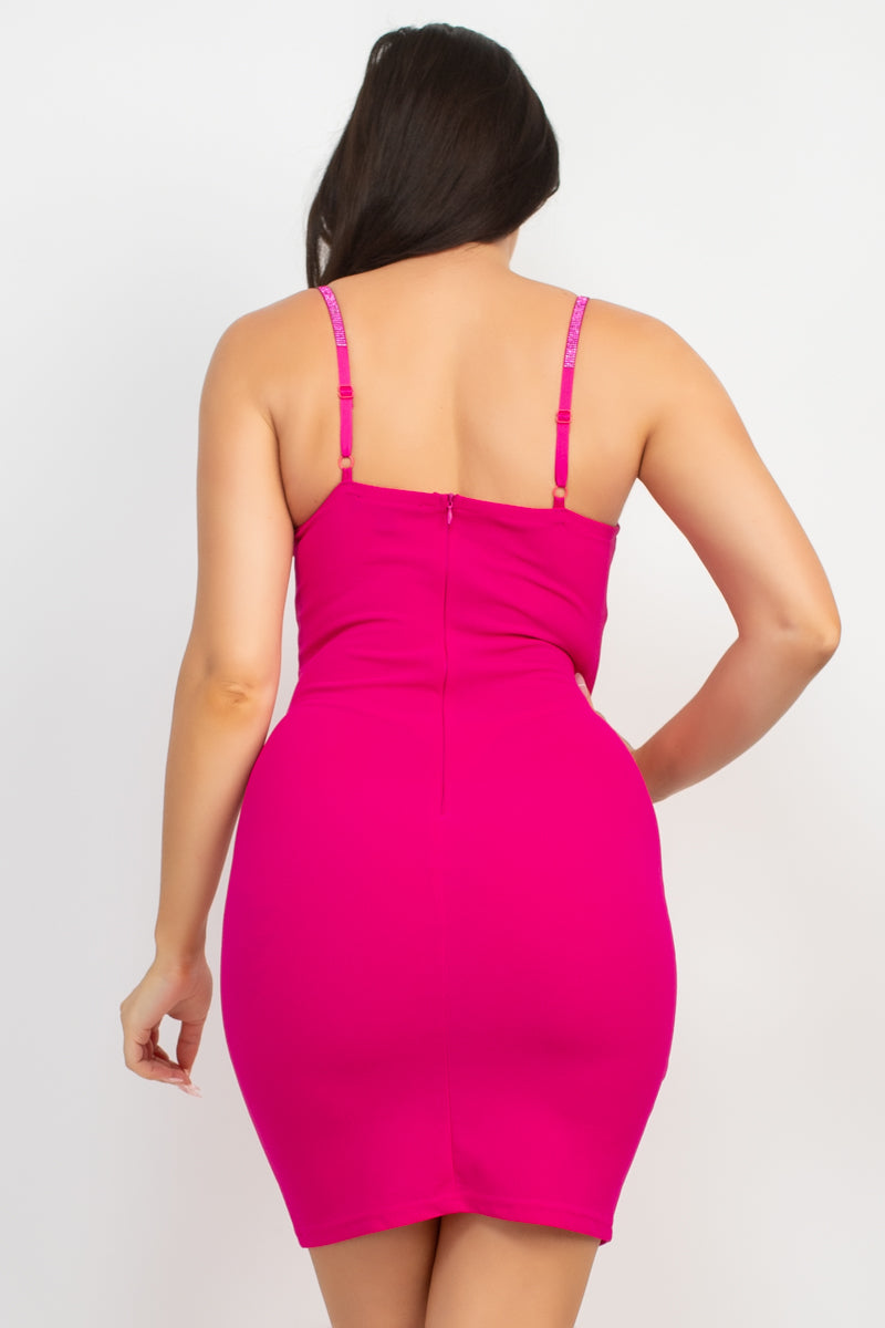 Rhinestone Strap Bustier Top Smile Sparker