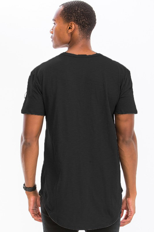 SHORT SLEEVE 4 BUTTON HENLEY SHIRT Smile Sparker