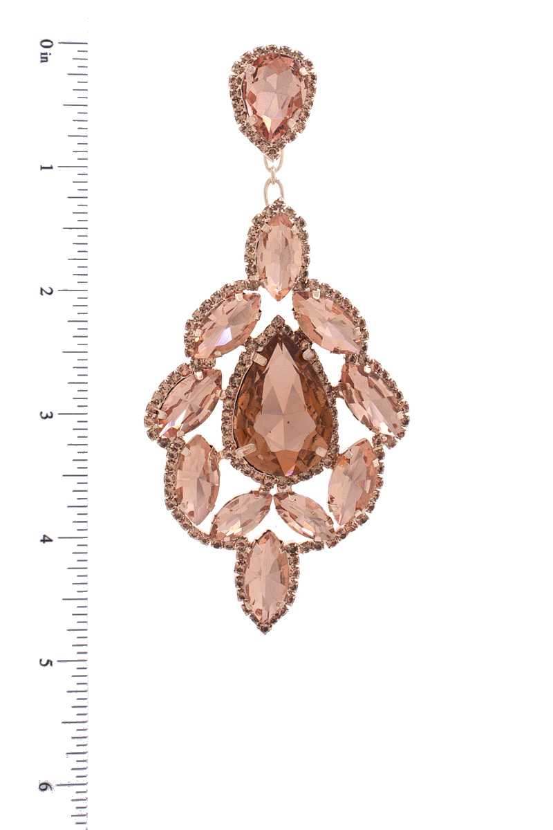 Teardrop Rhinestone Dangle Earring Smile Sparker