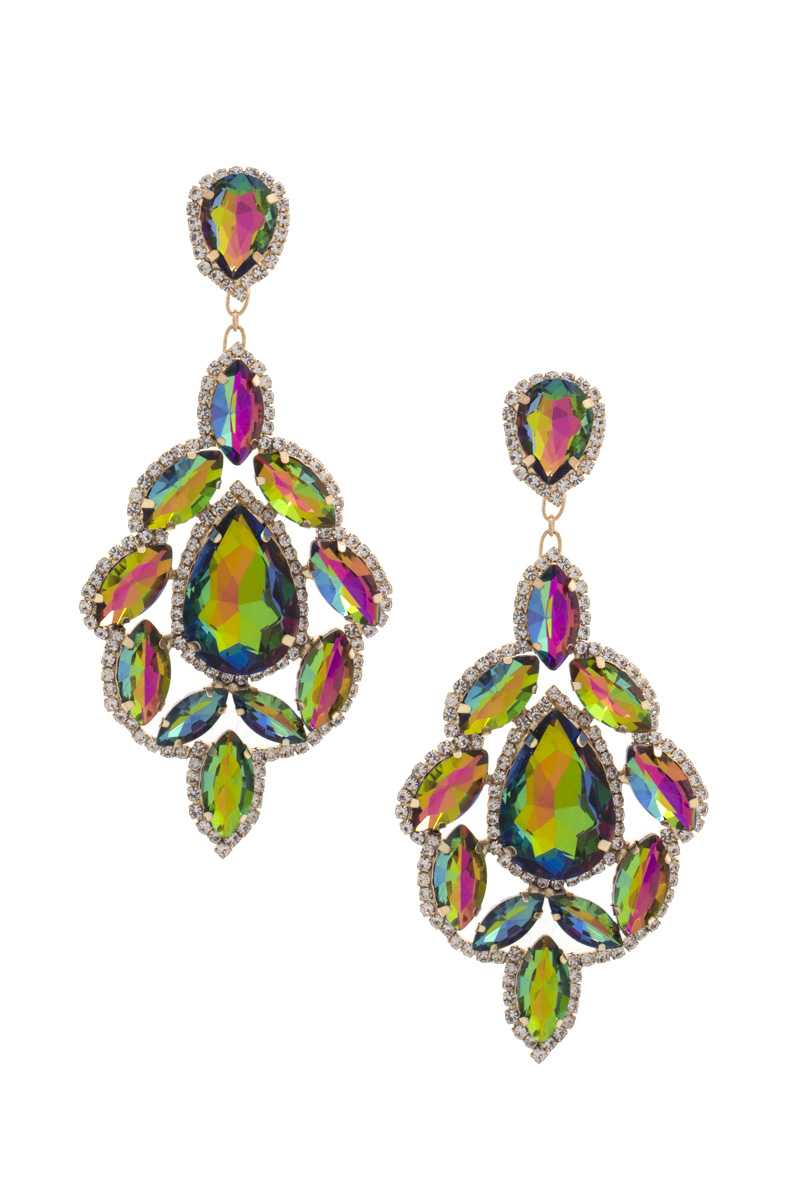 Teardrop Rhinestone Dangle Earring Smile Sparker