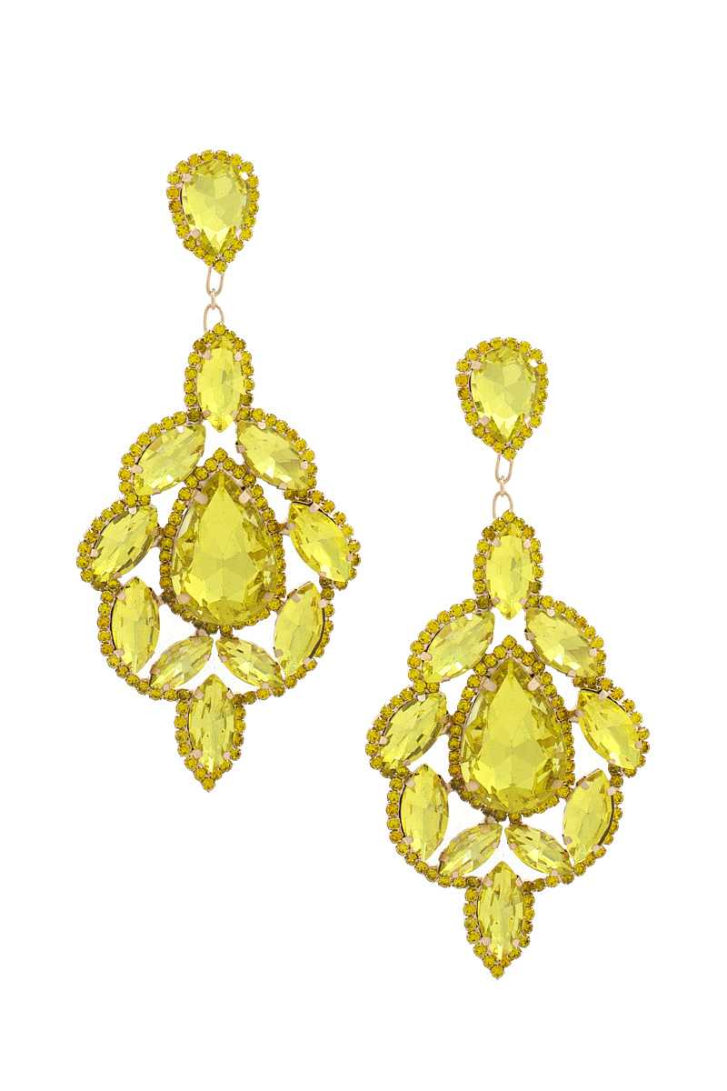 Teardrop Rhinestone Dangle Earring Smile Sparker