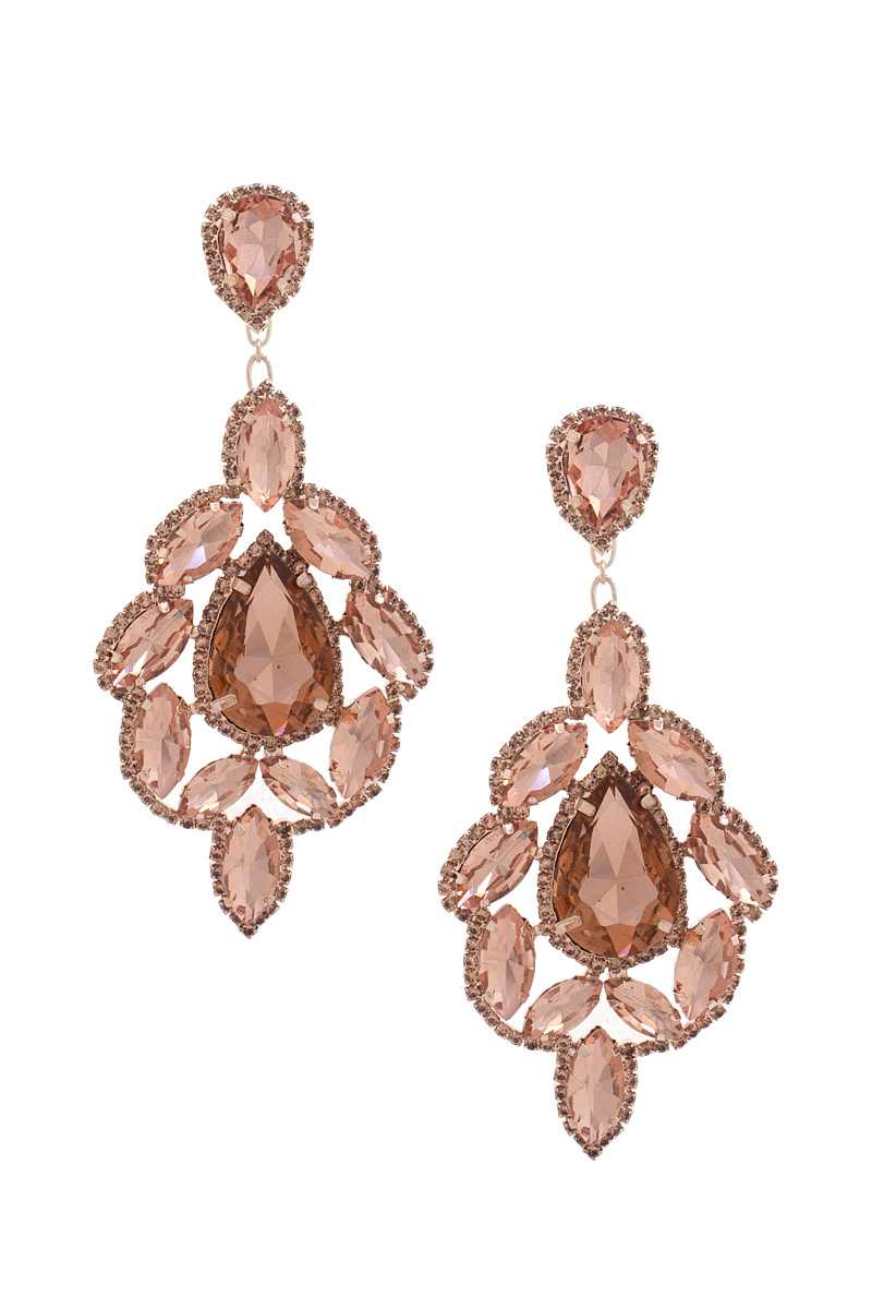 Teardrop Rhinestone Dangle Earring Smile Sparker