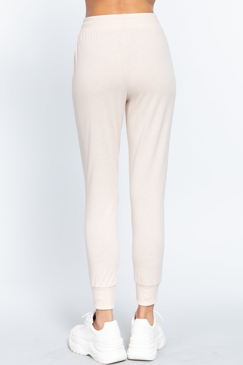 Waist Band Long Sweatpants With Pockets Smile Sparker