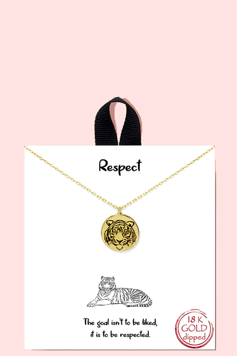 18k Gold Rhodium Dipped Respect Necklace Smile Sparker