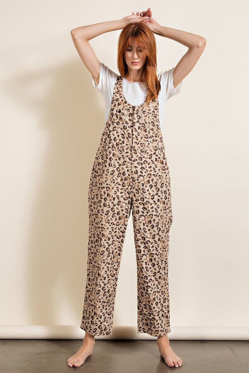 Animal/leopard Printed Jumpsuit Smile Sparker
