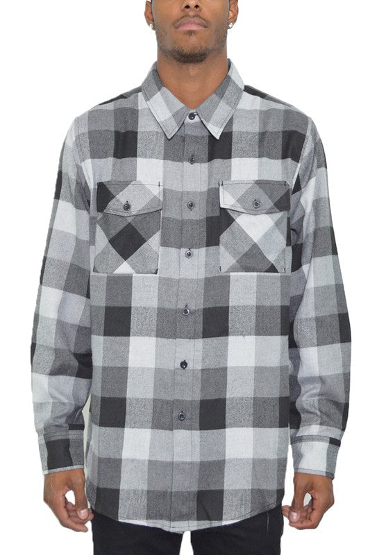 Checkered Long Sleeve Flannel Shirt Smile Sparker