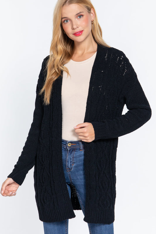 Chenille Sweater Cardigan Smile Sparker