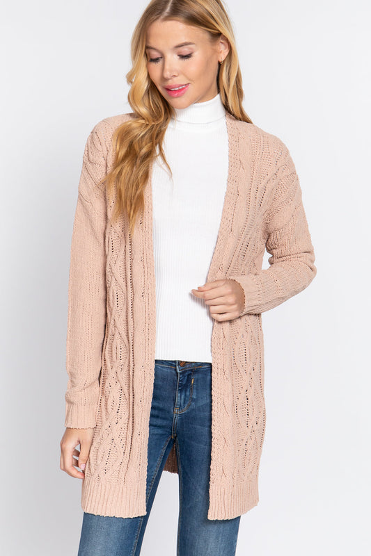 Chenille Sweater Cardigan Smile Sparker
