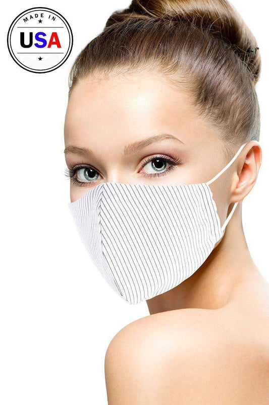 Cotton Stripe 3d Reusable Face Mask Smile Sparker
