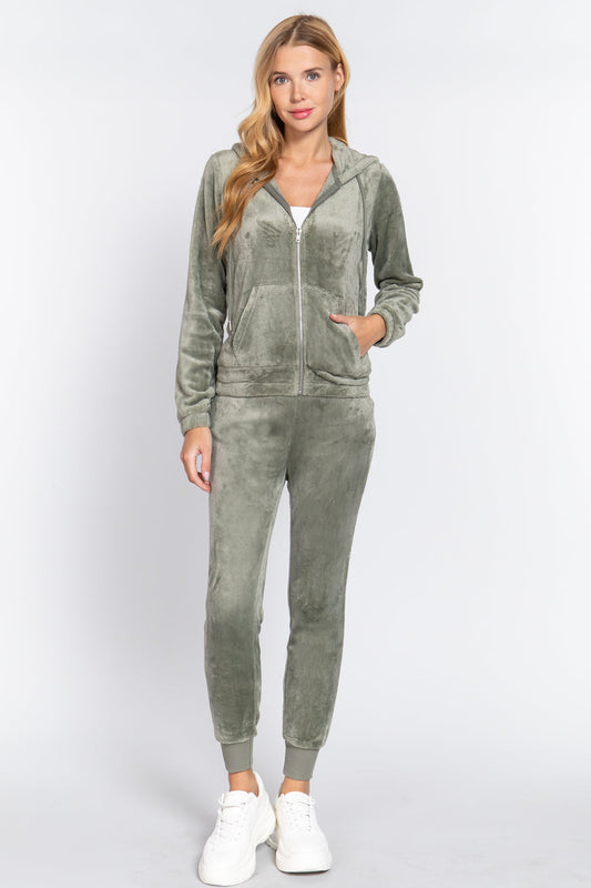 Faux Fur Jacket & Jogger Pants Set Smile Sparker