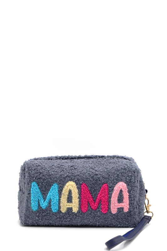 Faux Fur Mama Pouch W/wristlet Smile Sparker