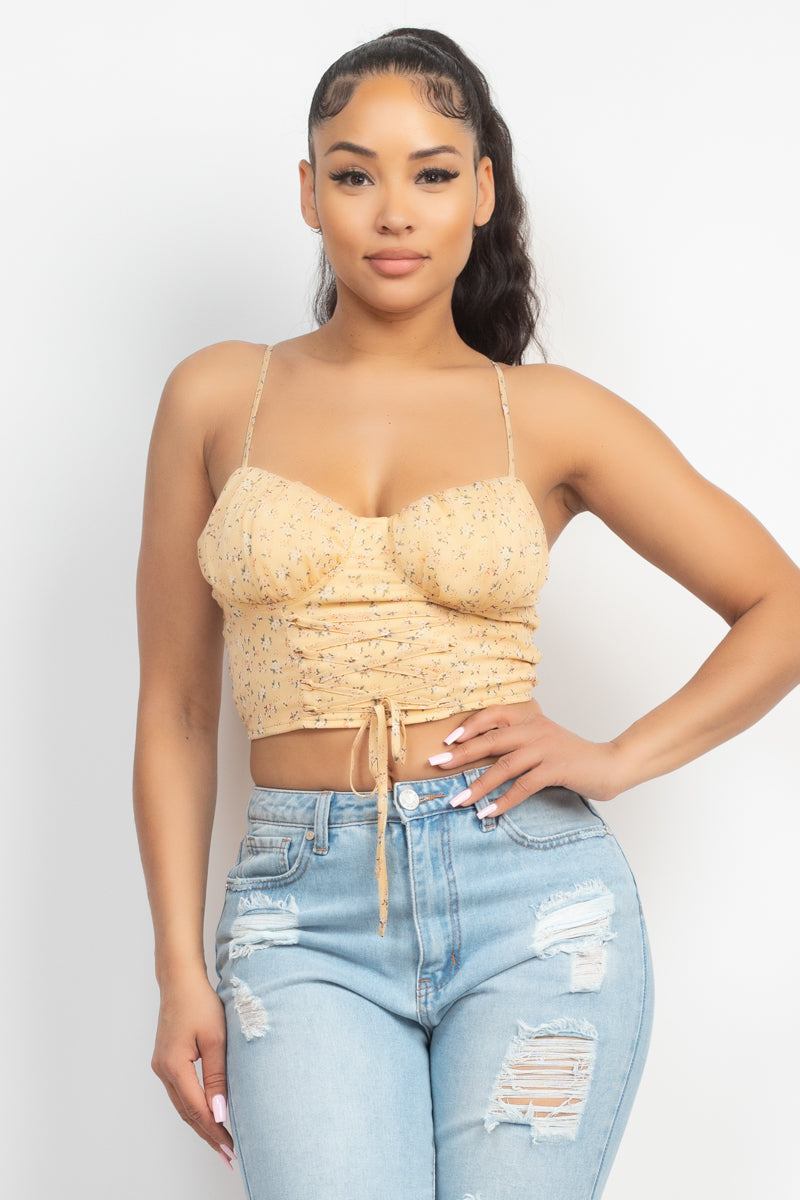 Floral Ditsy Front Tie Top Smile Sparker