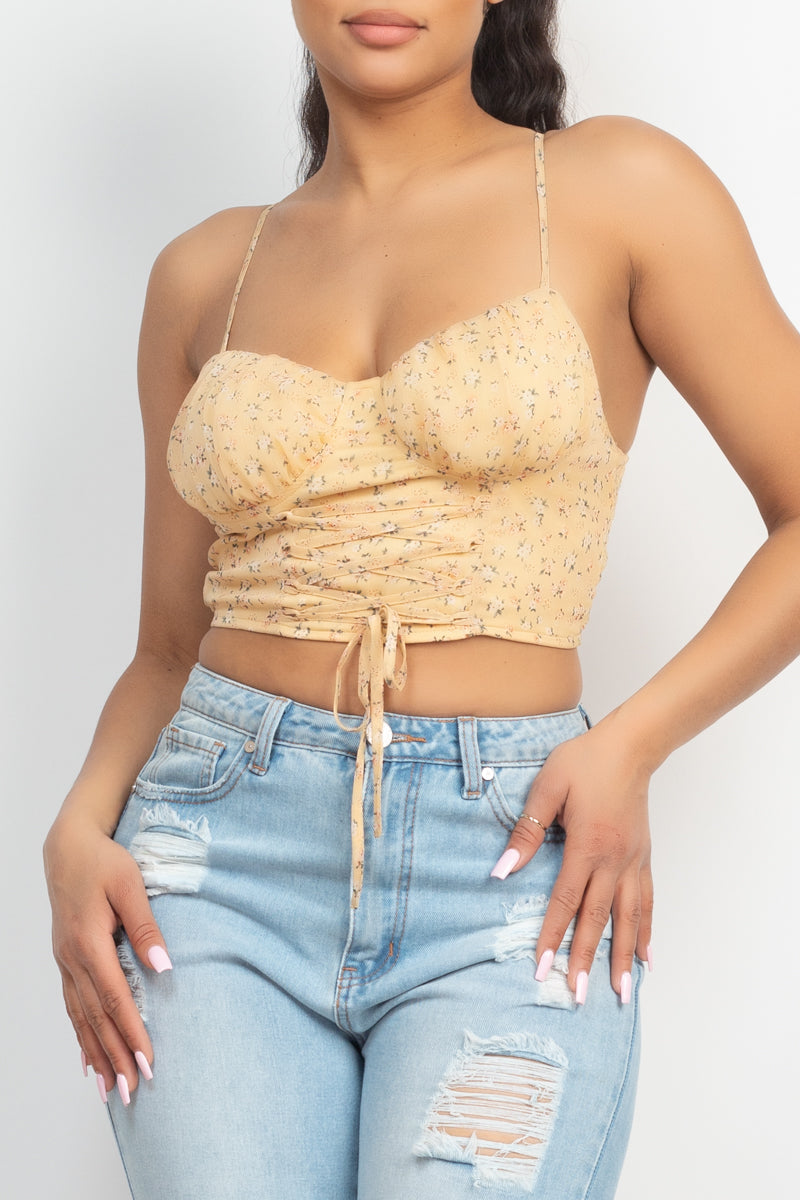 Floral Ditsy Front Tie Top Smile Sparker