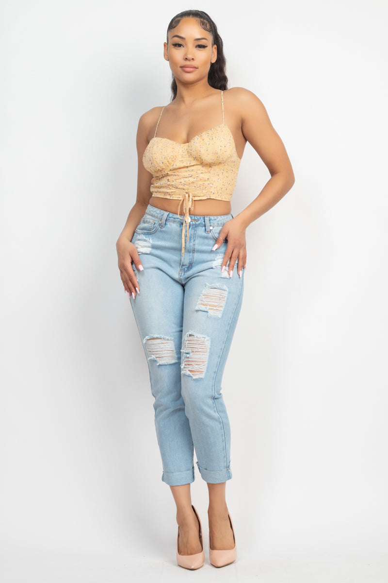 Floral Ditsy Front Tie Top Smile Sparker