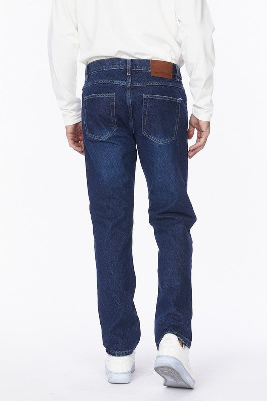 Men's Straight Loose Fit Denim Jeans Smile Sparker