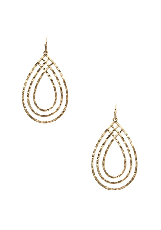 Metal Teardrop Dangle Earring Smile Sparker